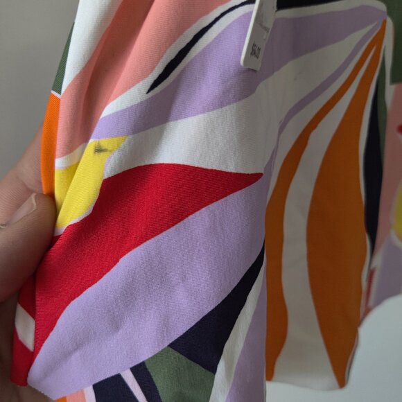 SOILED Anne Cole Women's Tulip Draped Swim Skirt Tropic Palm Size S $65 O277 - Picture 3 of 5